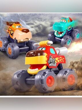 NWT! Pull Back Monster Truck Toy Cars for Toddlers 1-3